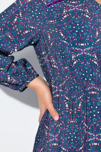 Plus size veliki brojevi Haljina dugih rukava A kroja za punije