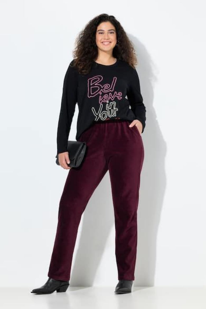 Plus size veliki brojevi Hlače širokih ravnih nogavica za punije