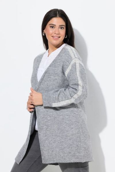 Veliki brojevi Kardigan dugih rukava dužeg kroja moda za punije