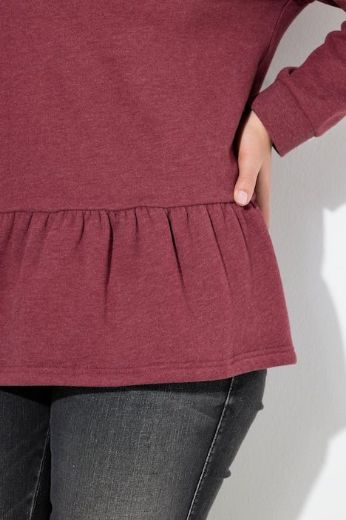 Plus size veliki brojevi Majica dugih rukava na volane za punije