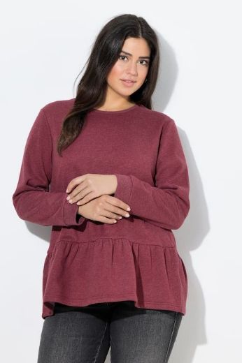 Plus size veliki brojevi Majica dugih rukava na volane za punije