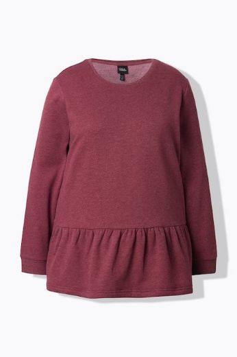 Plus size veliki brojevi Majica dugih rukava na volane za punije