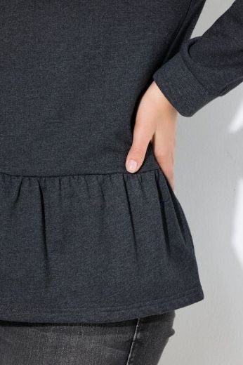 Plus size veliki brojevi Majica dugih rukava na volane za punije