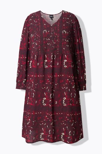 Plus size veliki brojevi Haljina dugih rukava A kroja za punije