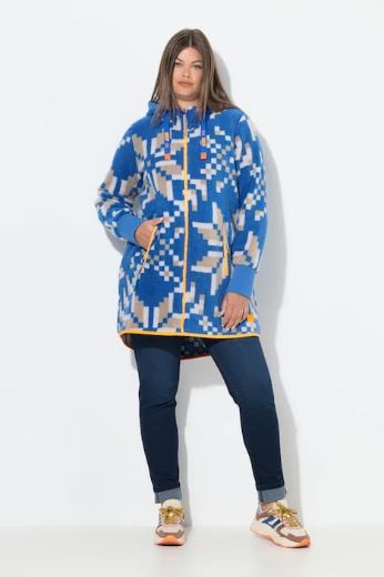 Plus size veliki brojevi Majica dugih rukava s patentnim zatvaračem i kapuljačom za punije