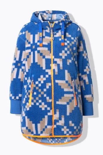 Plus size veliki brojevi Majica dugih rukava s patentnim zatvaračem i kapuljačom za punije