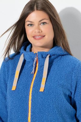 Plus size veliki brojevi Majica dugih rukava s patentnim zatvaračem i kapuljačom za punije