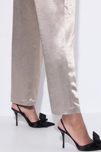 Plus size veliki brojevi Hlače elegantne širokih nogavica od satena za punije