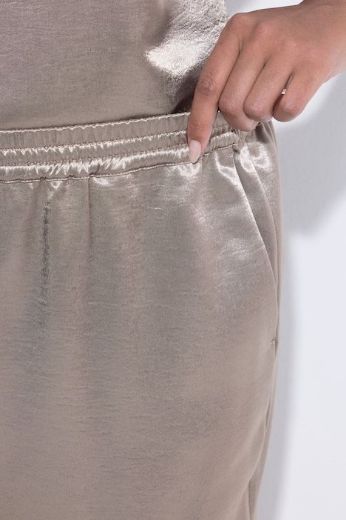 Plus size veliki brojevi Hlače elegantne širokih nogavica od satena za punije