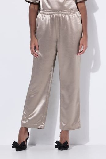 Plus size veliki brojevi Hlače elegantne širokih nogavica od satena za punije