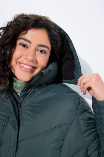 Plus size veliki brojevi Jakna prošivena s kapuljačom za punije