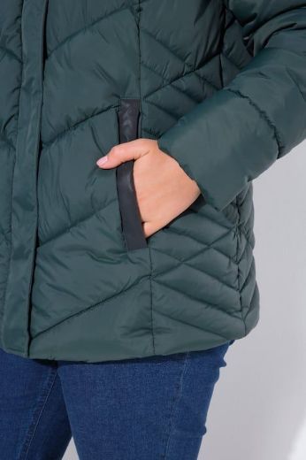 Plus size veliki brojevi Jakna prošivena s kapuljačom za punije