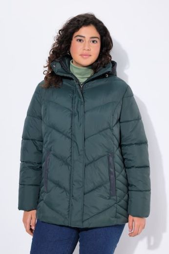 Plus size veliki brojevi Jakna prošivena s kapuljačom za punije