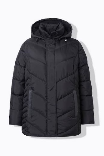 Plus size veliki brojevi Jakna prošivena s kapuljačom za punije