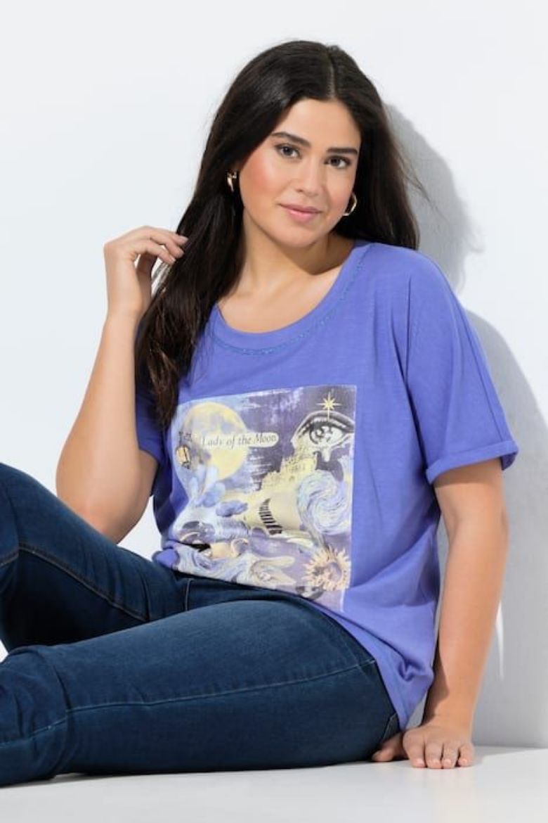 Plus size veliki brojevi Majica kratkih rukava šireg kroja za punije