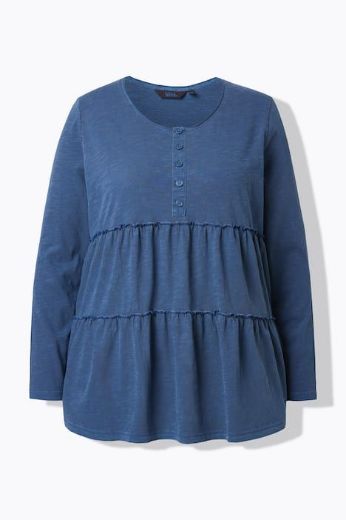 Plus size veliki brojevi Majica dugih rukava na volane za punije