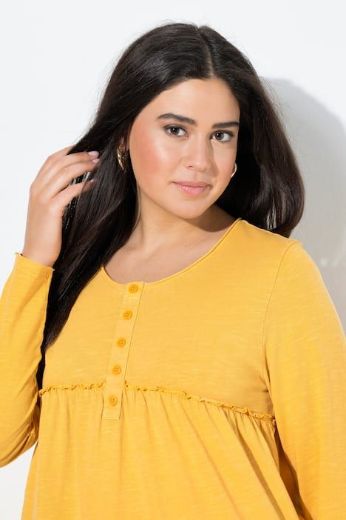 Plus size veliki brojevi Majica dugih rukava na volane za punije