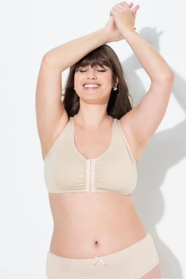 Plus size veliki brojevi Grudnjak širokih naramenica na prednje kopčanje za punije