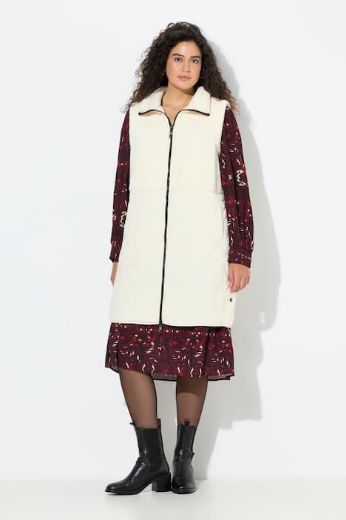 Plus size veliki brojevi Prsluk dužeg kroja od flisa za punije