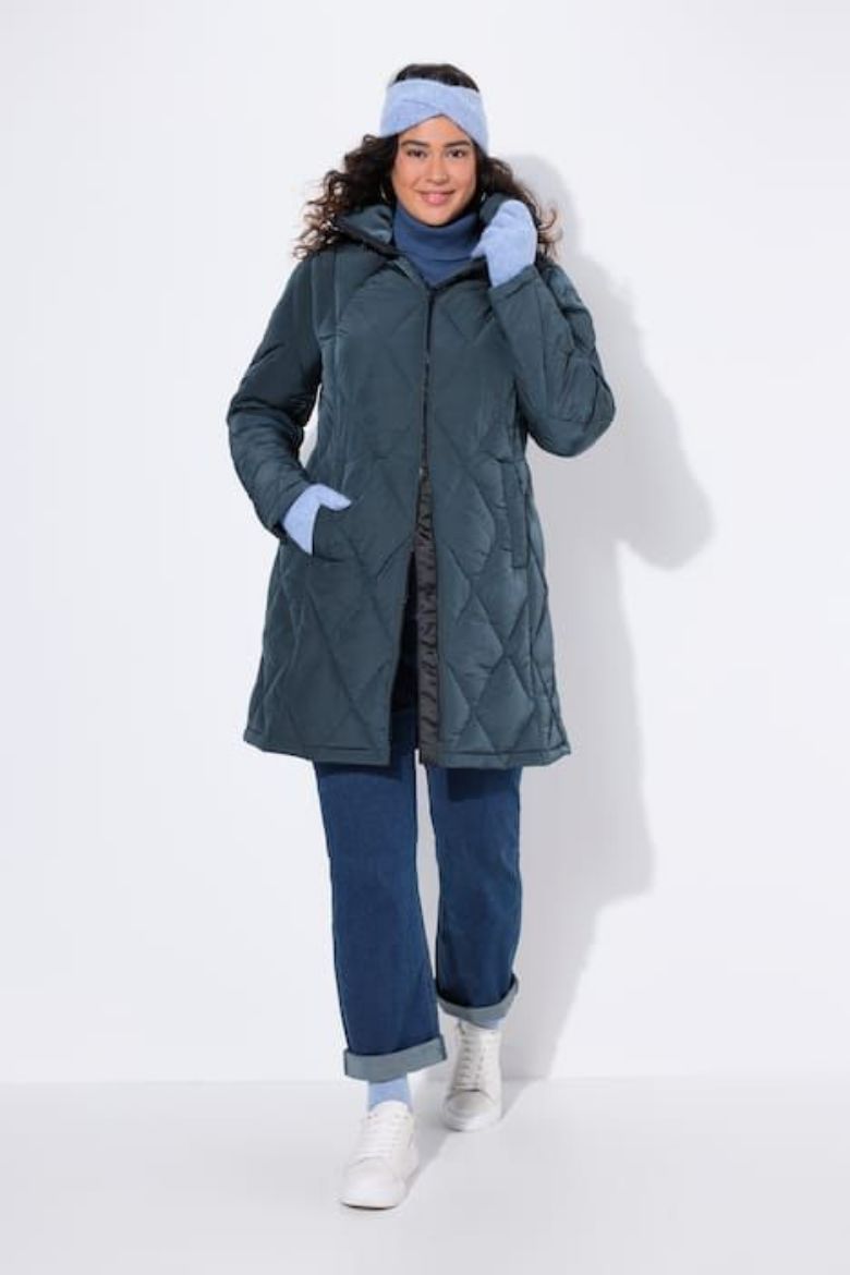 Plus size veliki brojevi Jakna prošivena dužeg kroja za punije