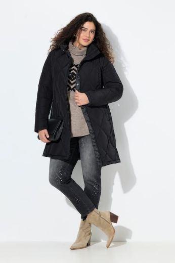 Plus size veliki brojevi Jakna prošivena dužeg kroja za punije