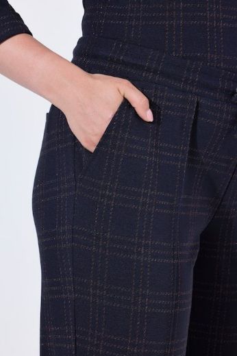 Plus size veliki brojevi Hlače karirane ravnih nogavica za punije