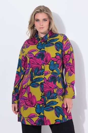 Plus size veliki brojevi Košulja dugih rukava dužeg kroja za punije