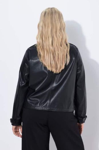Plus size veliki brojevi Jakna od umjetne kože šireg kroja za punije