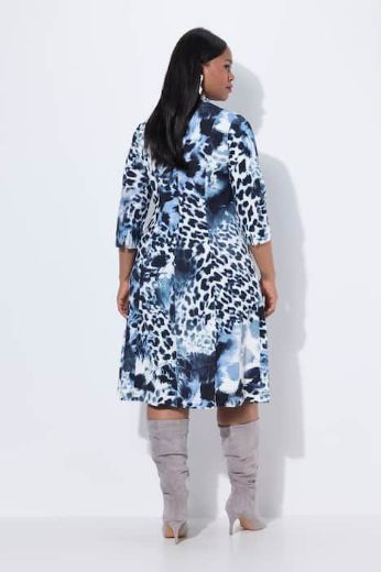 Plus size veliki brojevi Haljina midi 3/4 rukava za punije