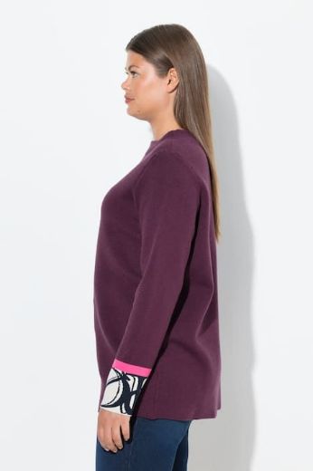 Plus size veliki brojevi Pulover s ukrasnim detaljima na rukavima za punije