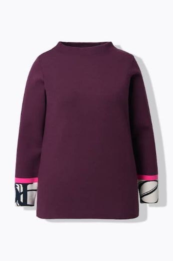 Plus size veliki brojevi Pulover s ukrasnim detaljima na rukavima za punije
