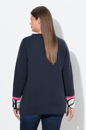 Plus size veliki brojevi Pulover s ukrasnim detaljima na rukavima za punije