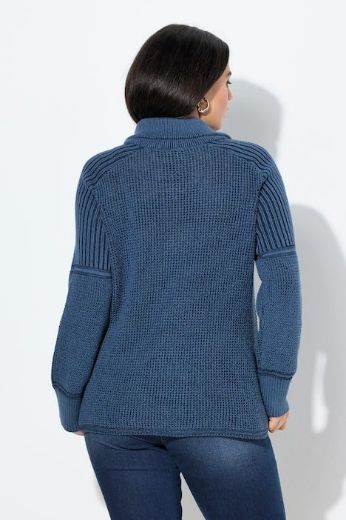 Plus size veliki brojevi Pulover dugih rukava s polu patentnim zatvaračem za punije