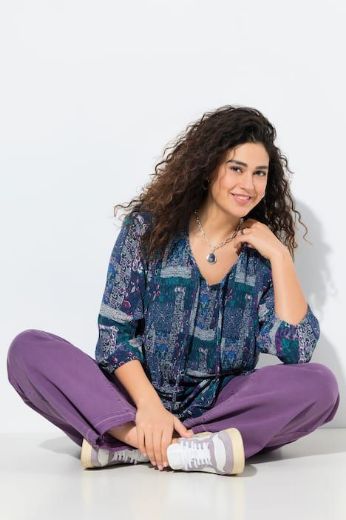 Plus size veliki brojevi Bluza 3/4 rukava A kroja za punije