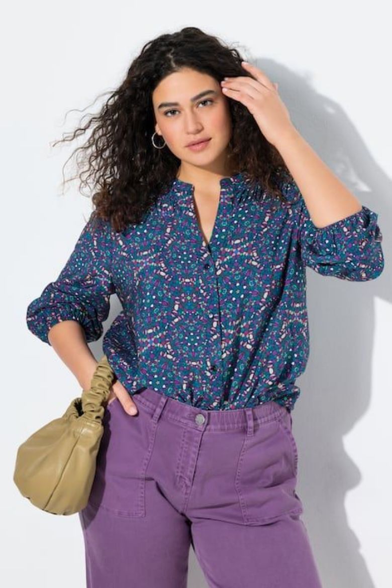 Plus size veliki brojevi Bluza dugih rukava A kroja za punije