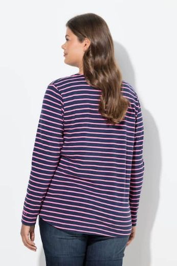 Plus size veliki brojevi Majica dugih rukava na pruge za punije