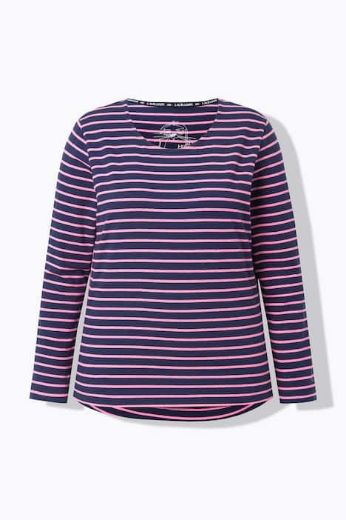 Plus size veliki brojevi Majica dugih rukava na pruge za punije