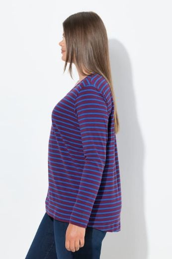 Plus size veliki brojevi Majica dugih rukava na pruge za punije