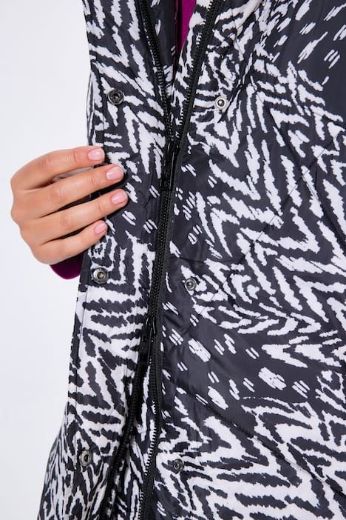 Plus size veliki brojevi Prsluk prošiveni dužeg kroja s kapuljačom za punije