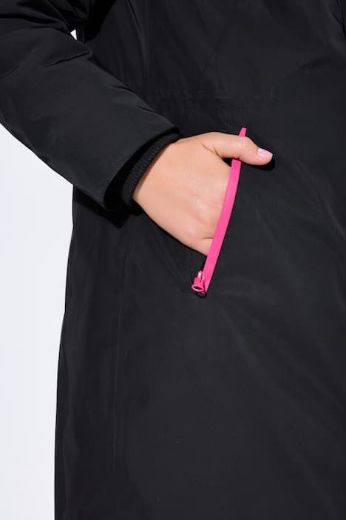 Plus size veliki brojevi Jakna dužeg kroja s kapuljačom za punije