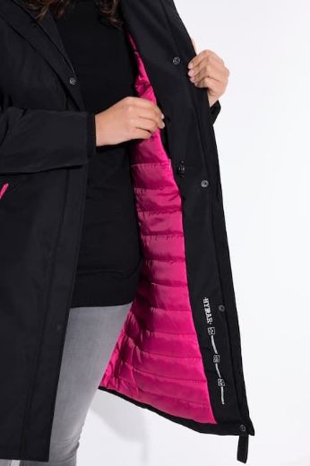 Plus size veliki brojevi Jakna dužeg kroja s kapuljačom za punije