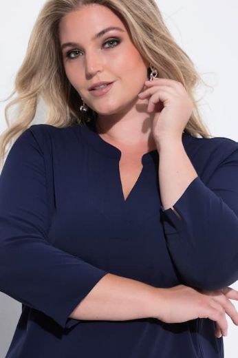 Plus size veliki brojevi Haljina midi 3/4 rukava za punije
