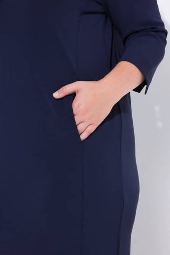 Plus size veliki brojevi Haljina midi 3/4 rukava za punije