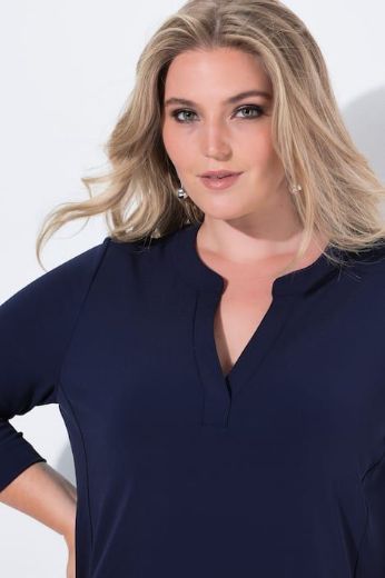 Plus size veliki brojevi Haljina midi 3/4 rukava za punije