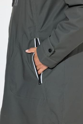 Plus size veliki brojevi Jakna dužeg kroja s kapuljačom za punije