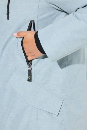Plus size veliki brojevi Jakna dužeg kroja s kapuljačom za punije