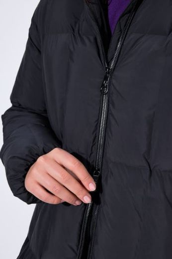 Plus size veliki brojevi Jakna prošivena s kapuljačom dužeg kroja za punije