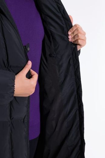 Plus size veliki brojevi Jakna prošivena s kapuljačom dužeg kroja za punije