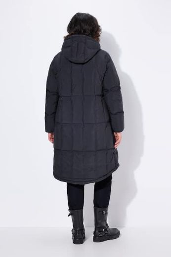 Plus size veliki brojevi Jakna prošivena s kapuljačom dužeg kroja za punije