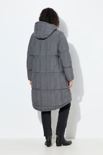 Plus size veliki brojevi Jakna prošivena s kapuljačom dužeg kroja za punije